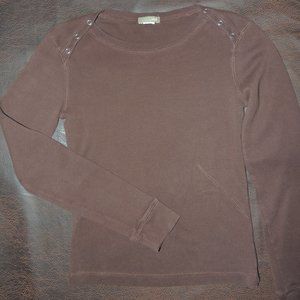 J. Crew - Girl's Long Sleeve Tee w/Button Detailing at Shoulders